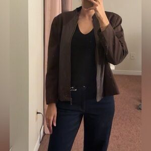 TanJay Dark Brown Leather Jacket